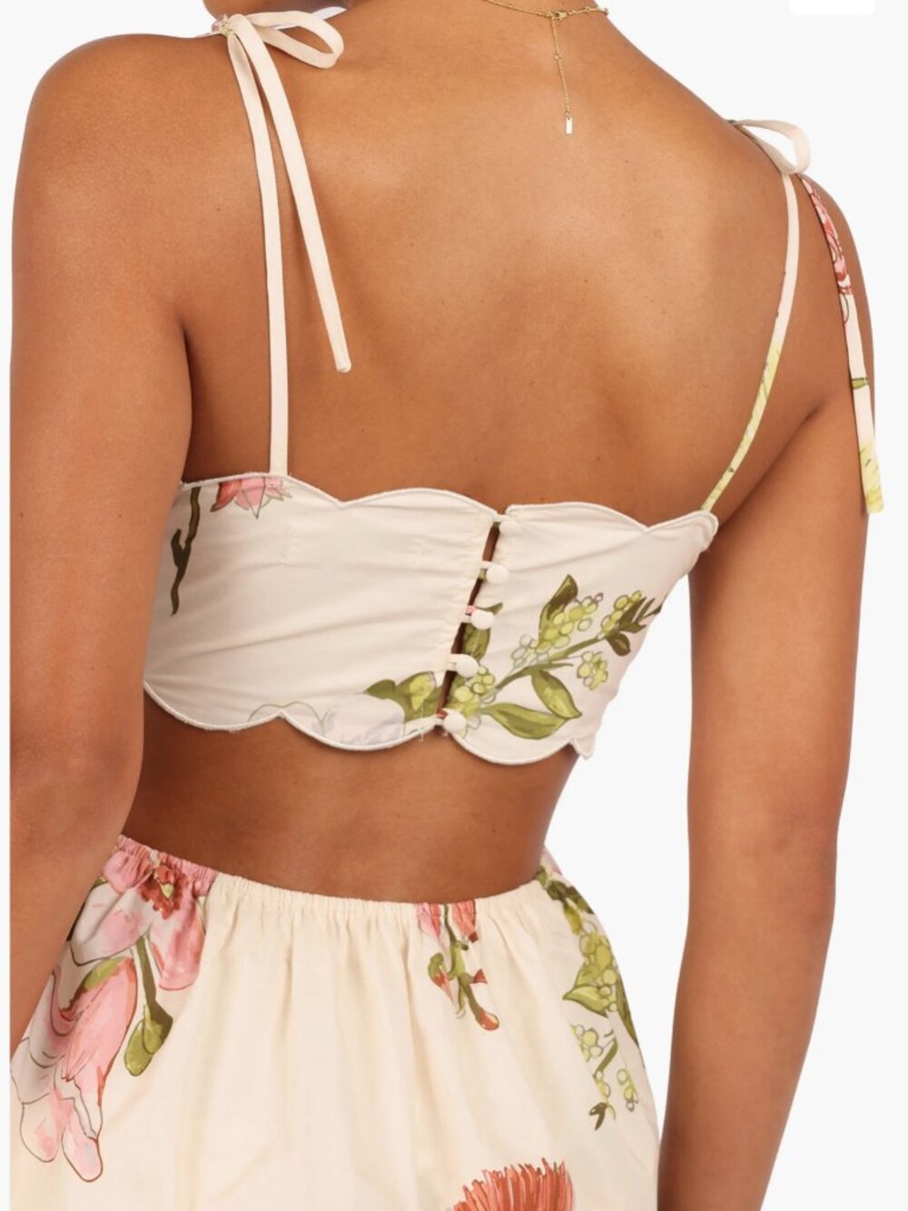 Petal & Pup Adelaide Scallop Cutout Tie Strap Dress - Picture 3 of 6